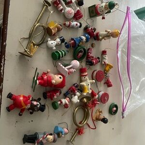 Festive Wooden Christmas Ornaments Set